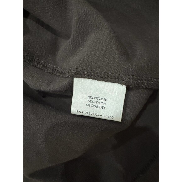 Eileen Fisher Womens Black L Nylon Wide Flare Stretch Skirt Pull On Elastic US - Picture 5 of 7